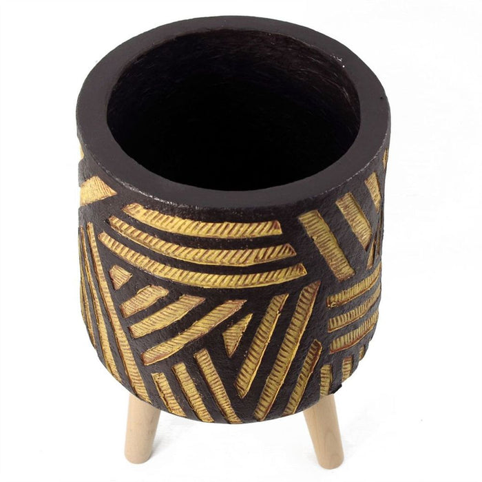 Bali Large Planter | Hand-Finished Rustic Style | Indoor/Outdoor Use | 45cm x 28cm