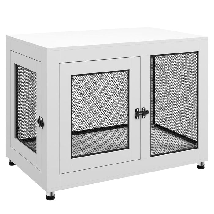 Premium Dog Kennel Furniture: Stylish End Table with Cushion for Medium and Large Dogs