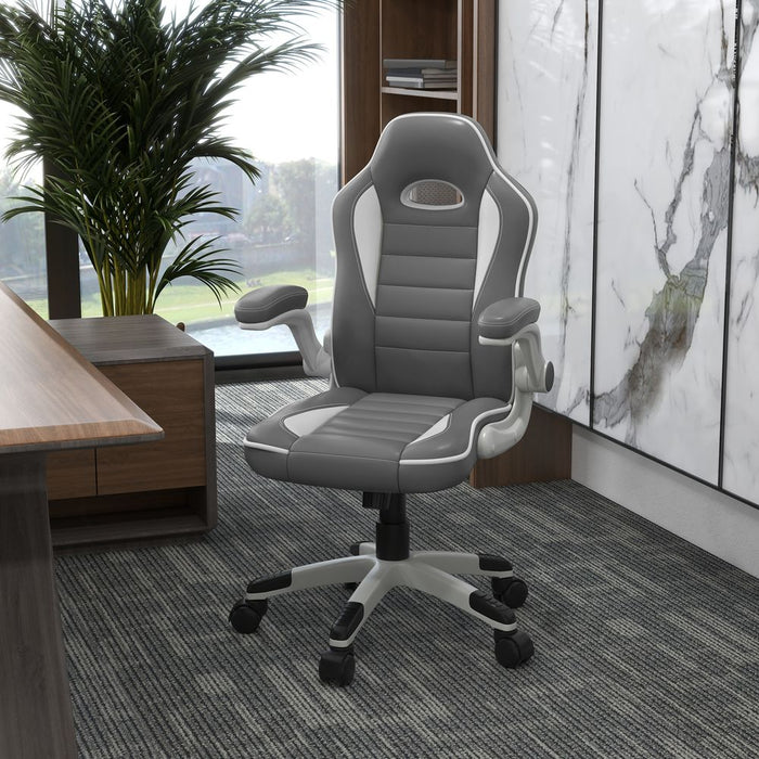 Premium Adjustable Racing Gaming Chair with Armrests - Grey