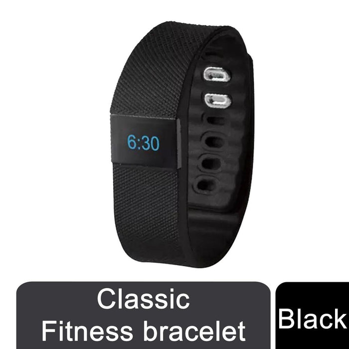 BAS-Tek Classic Fitness Tracker Bracelet - Black