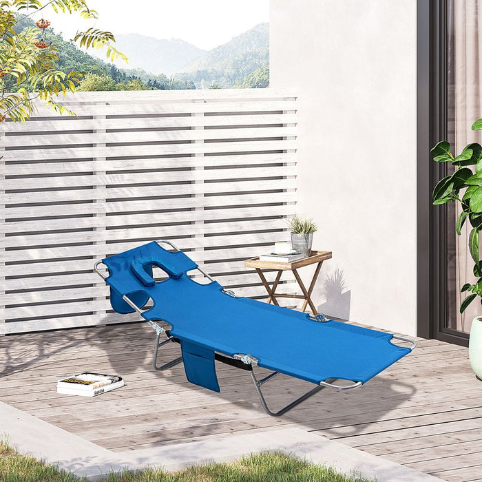 Ultimate Portable Beach Chaise Lounge - Reclining, Adjustable, Blue - Best Quality!