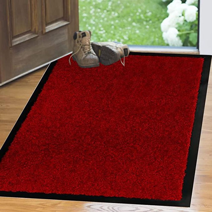 ARRAN 120 X180 RED - Premium Quality Red Barrier Mat - Stop Dirt, Mud, and Wet - Non-Slip Backing - Ideal for Home and Office