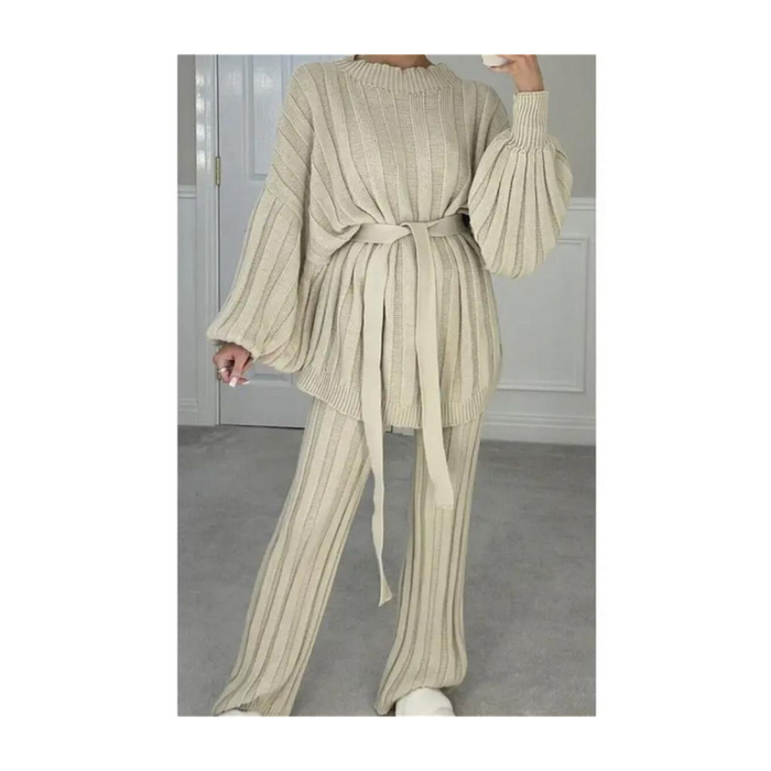 Polo Neck Belted Jumpsuit