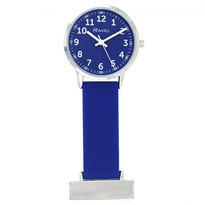 Ravel Blue Silicone Nurses Fob Watch R1107.16