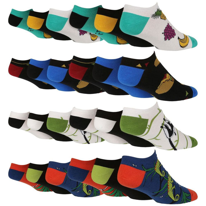 6PK - Wildfeet Novelty Trainer Socks