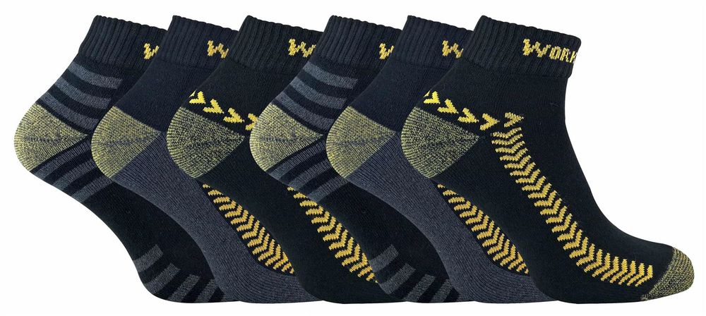 Mens Ultimate Work Trainer Socks - Reinforced, Cushioned, Super Soft