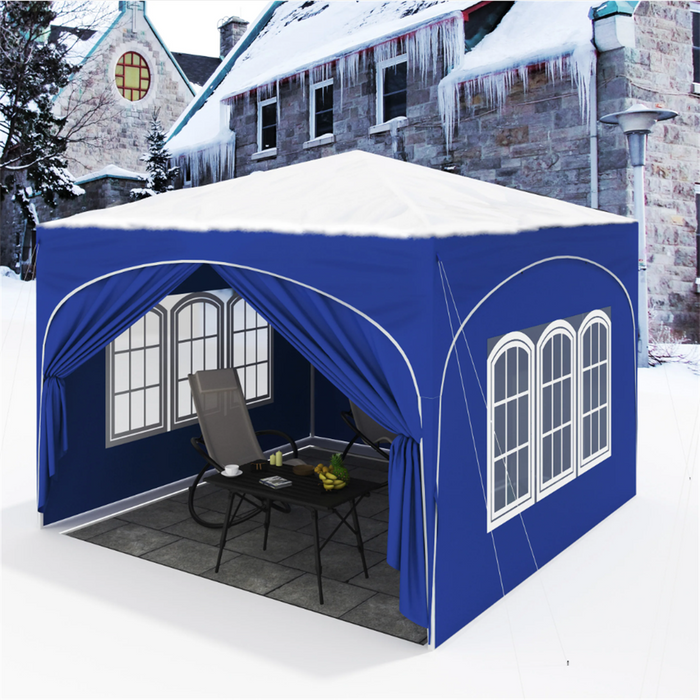 Party Tent | WOLTU folding Garden gazebo | Waterproof | Blue 3x3 m