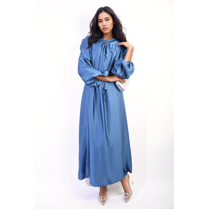 Astrid Long Sleeve High Neck Maxi Dress - Elegant and Comfortable