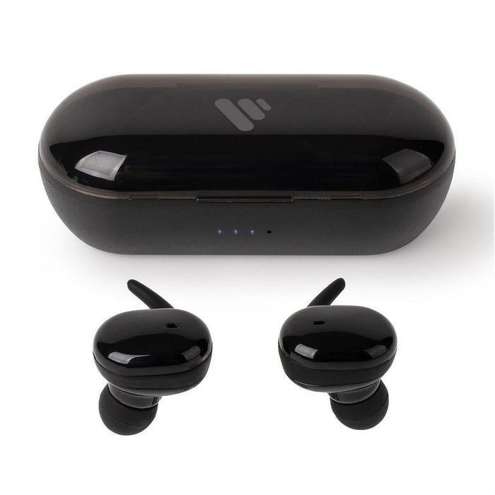 Vybe TWS Sports Earbuds - 3H Playback, Charging Case & LED Indicator - Black