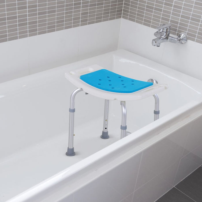 Premium Aluminum Bath Stool: Non-Slip, Adjustable, Spa Shower Chair | High-Quality, Easy-to-Assemble | 136KG Capacity