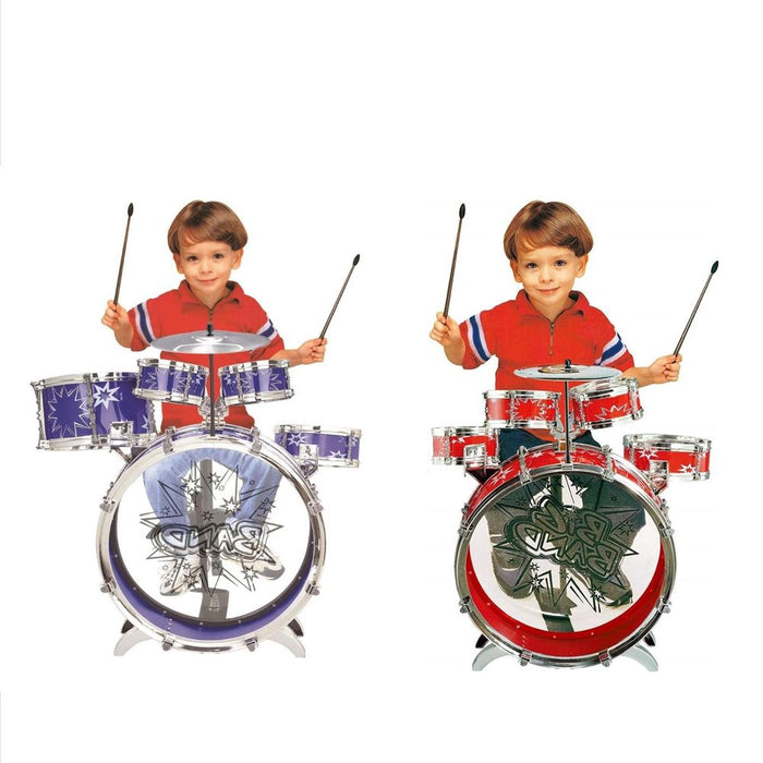 SOKA DRUM SET for Kids - Complete Big Band Drum Kit with Stool and Sticks - Encourage Creativity and Coordination Skills - High Quality