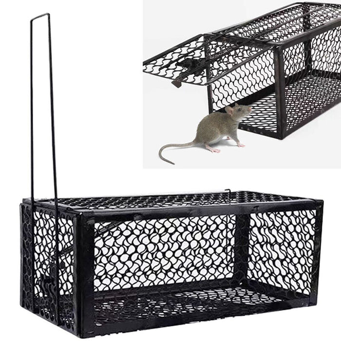 2PCS Large Rat Mouse Trap Catcher Humane Cage Live Animal Pest Rodent Mice UK