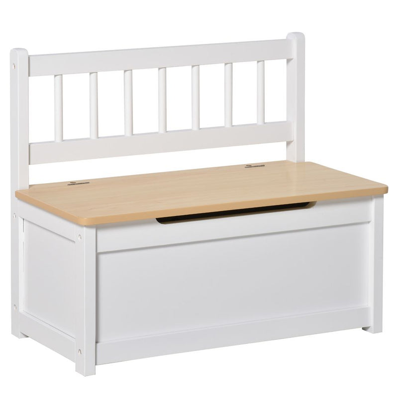 Multi-Functional Wooden Toy Box & Seat, 60 x 30 x 50cm