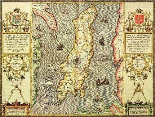 Isle of Man Historical Map 1000 Piece Jigsaw Puzzle (1610)