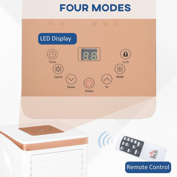 HOMCOM 9000 BTU Portable Air Conditioner 4 Modes LED Display Timer Home Office