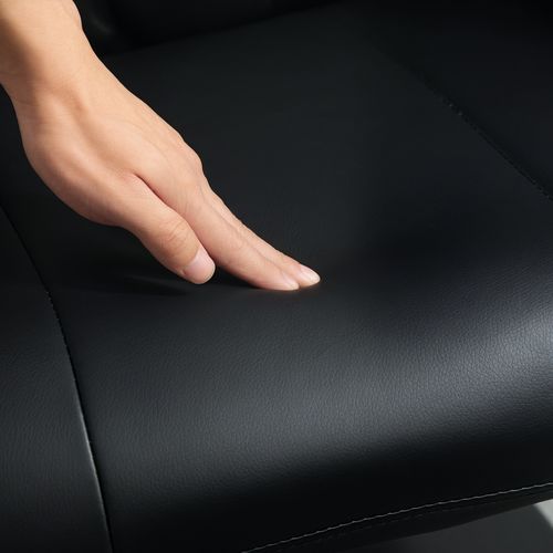 HOMCOM Swivel Recliner Chair with Footstool and Adjustable Back, Black