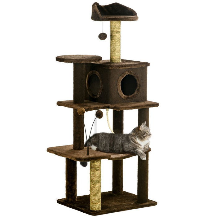 PawHut Modern Cat Tree - Scratching Posts, House, Hammock & More!