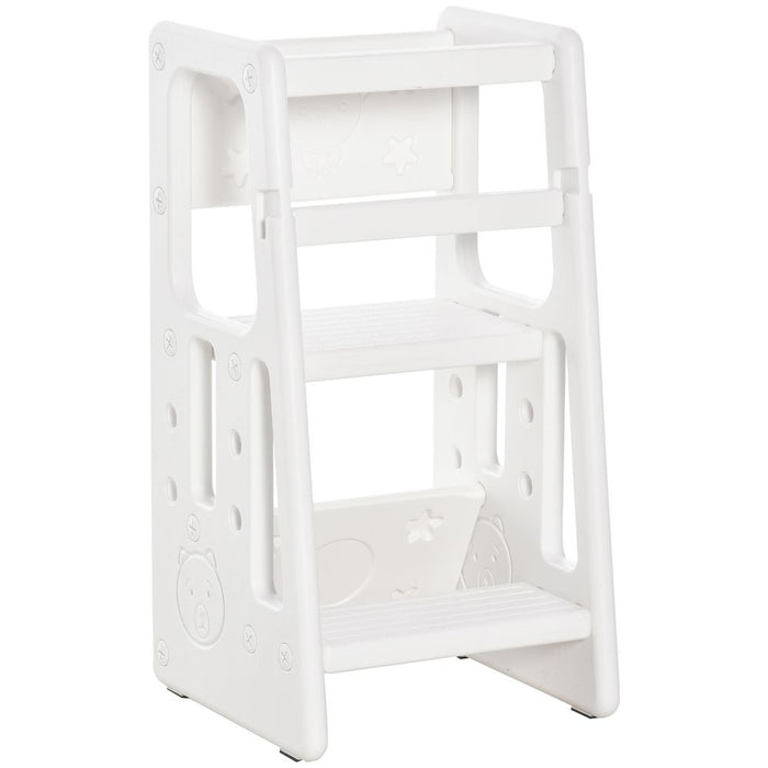 Premium Quality Adjustable Kids Step Stool - Boost Independence - HOMCOM