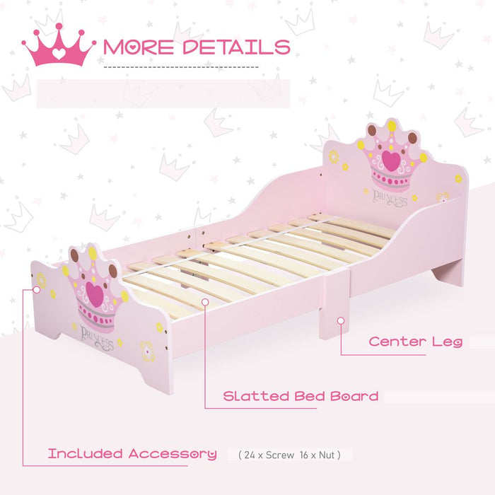 Premium Kids Wooden Princess Crown Bed with Safety Side Rails – Best Quality & Design