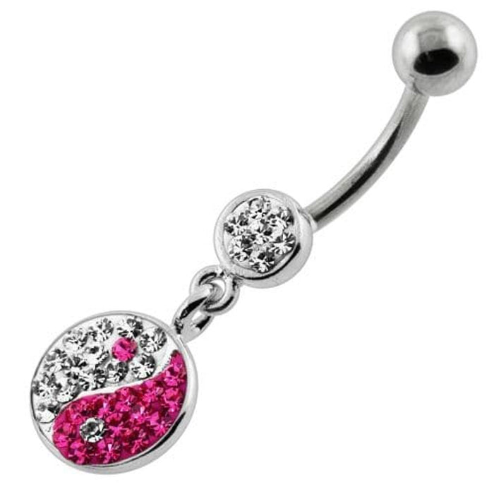 Multi Jeweled Ying Yang Navel Belly Piercing