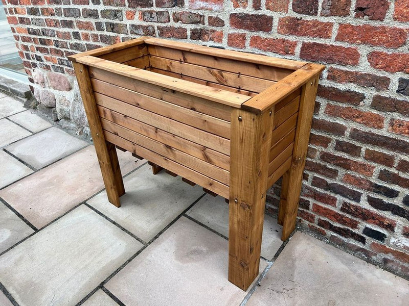 Somerford Deep Root Planter - Large, English Design, Raised for Herbs/Vegetables, Sustainably Sourced Wood, Rustproof Bolting