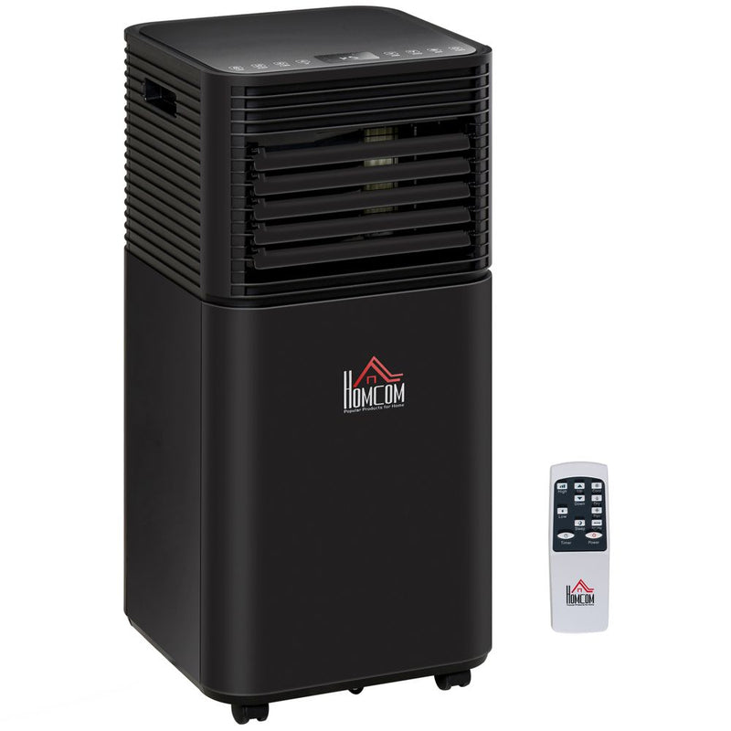 HOMCOM 7000 BTU 4-In-1 Portable Air Conditioner Unit Cooling Dehumidifying Ventilating for Room up to 15m², with Fan, Remote, 24H Timer, Window Mount Kit, R290, A Energy Efficiency