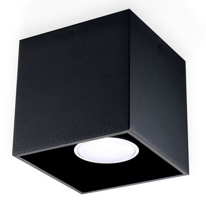 QUAD 1 Black Ceiling Lamp: Modern Loft Design LED GU10 - High Quality & Stylish Lighting Solution