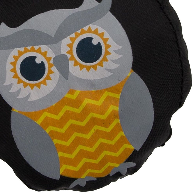 Haven Polyester Cute Animal Design Foldable Shopping Bag With Clip, Black