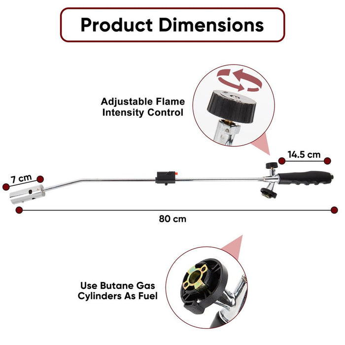 Garden Weed Burner Torch - Instantly Destroy Weeds - Safe for Children & Animals - Adjustable Flame - Multi-Purpose