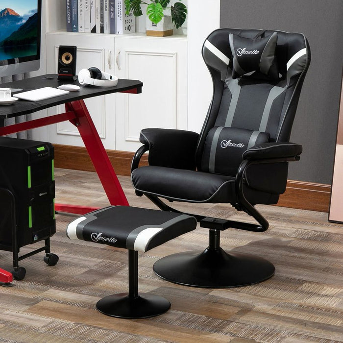 Premium Racing-Style Video Game Chair Set, Deep Grey - High Quality & Comfort