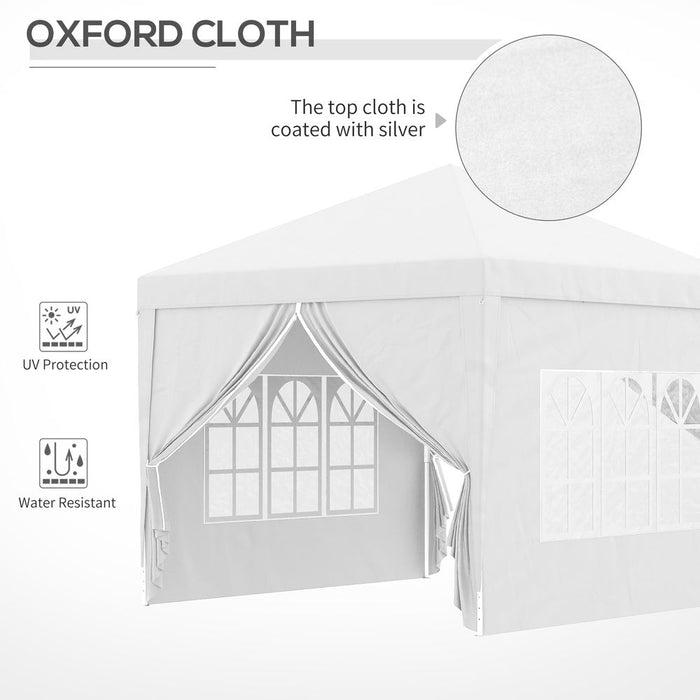 Premium Outsunny 3mx3m Pop Up Gazebo - Perfect for Parties, Weddings, and Outdoor Events - Easy Set-Up and High-Quality!