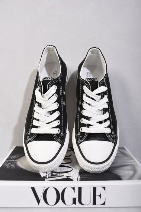 Jenna Platform Low Top Lace Up Trainers - Comfortable and Chic!