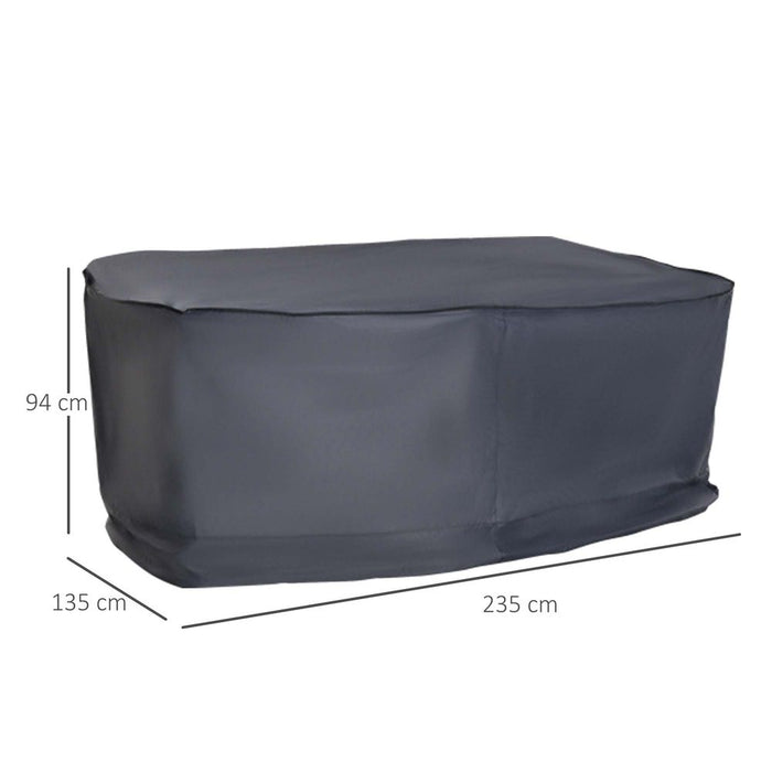 Weather Resistant Grey Garden Sofa Cover - Protects Furniture from Elements