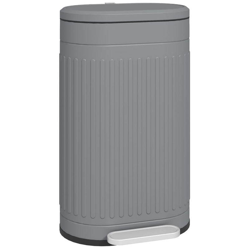 HOMCOM 20L Pedal Bin, Metal Kitchen Bin with Soft-close Lid