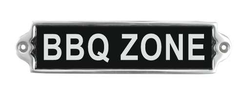 20CM ALUMINIUM BBQ ZONE SIGN