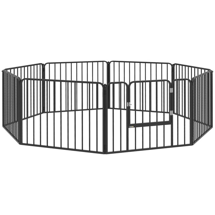 PawHut 60cm 8-Panel Heavy-Duty Dog Playpen - Secure Haven for Small Dogs