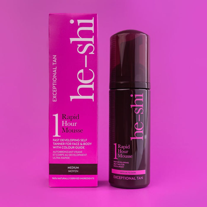 He-Shi Rapid 1 Hour Mousse - Medium to Dark Self Tan - Quick Dry