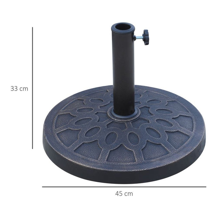 Premium Outsunny 13kg Bronze Tone Resin Garden Parasol Base - High Quality Umbrella Stand Holder for Outdoor Use