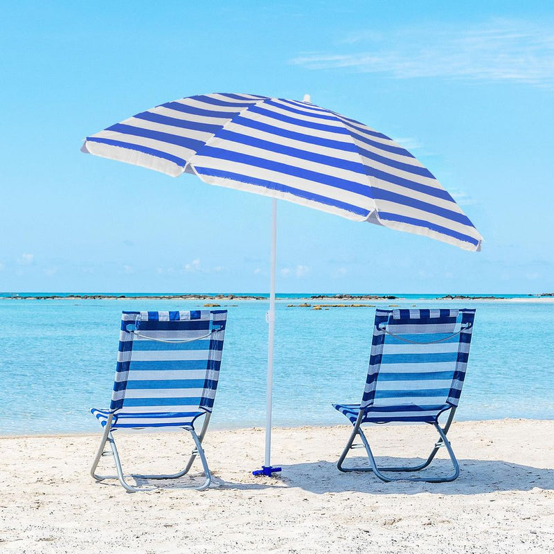 1.8M Tilting Parasol Umbrella Blue AS-17483