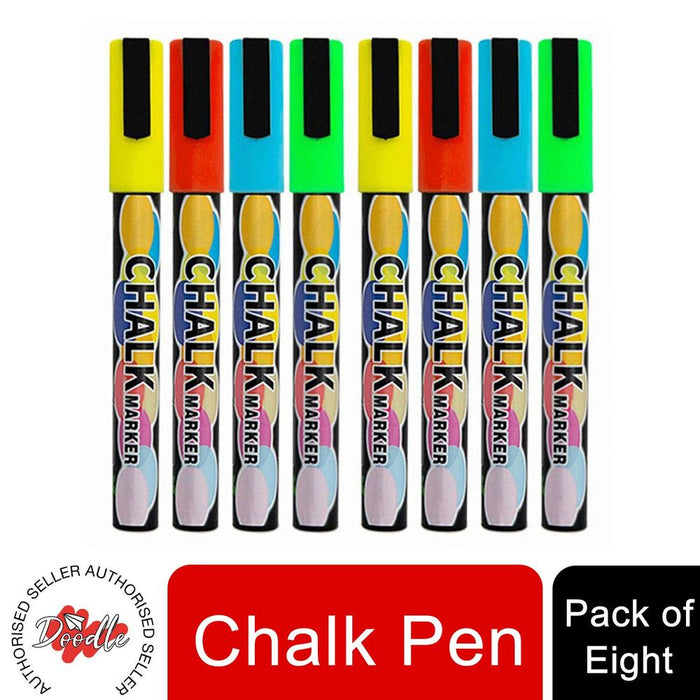 Doodle Vibrant Colors Liquid Chalk Pens - Writes On Whiteboards & Chalkboards