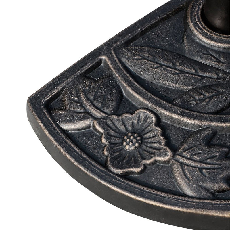 Heavy Duty Resin-Bronze Parasol Base | Sturdy & Secure | Perfect for Outdoor Umbrellas