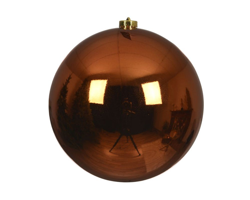 Shatterproof Warm Cider Orange Bauble 14cm - Christmas