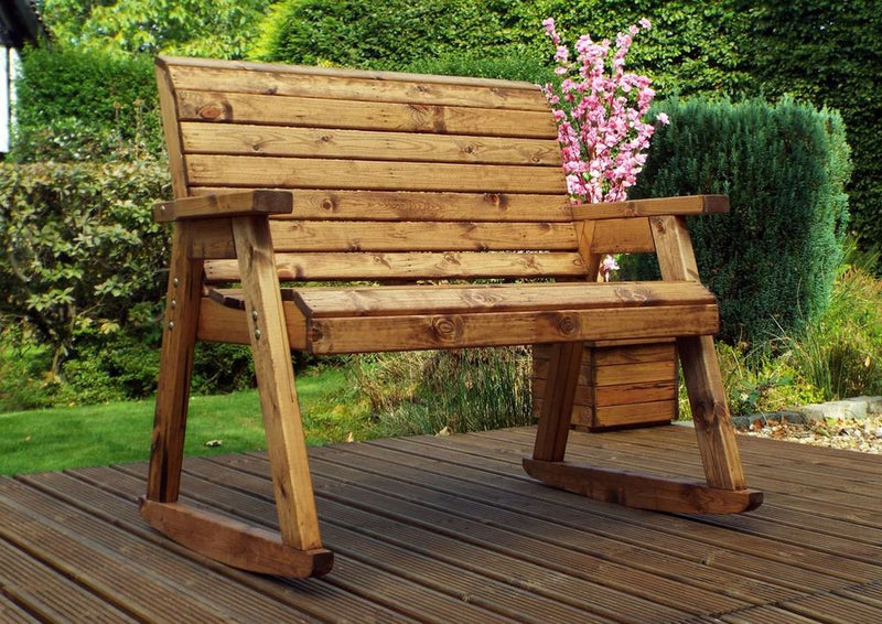 Premium 2-Seat Rocker Bench: High-Quality Design, Weather-Resistant, 10-Year Rot-Free Guarantee - UK Made
