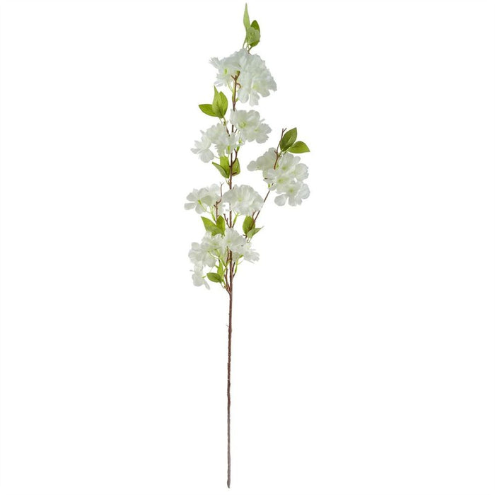 Premium White Artificial Blossom Stems - Pack of 6 | 100cm | Silk Flowers