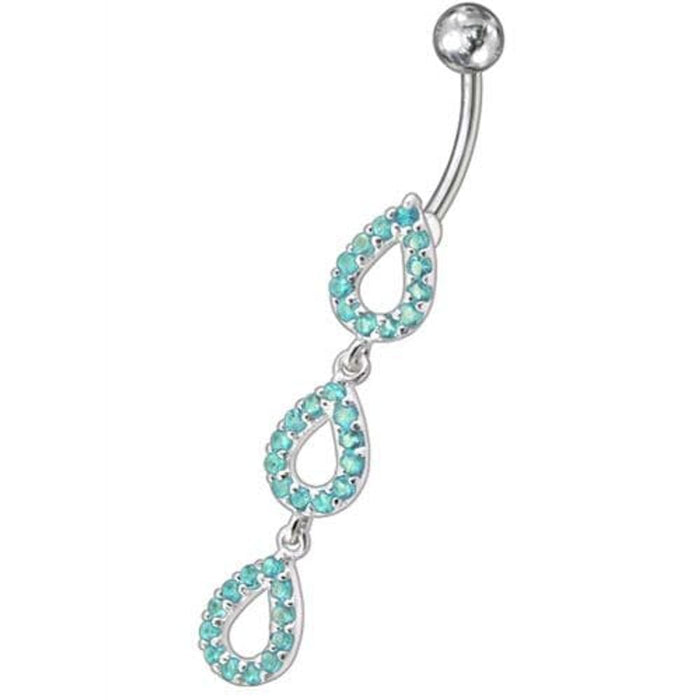 Fancy Multi shaped Dangling Navel Ring