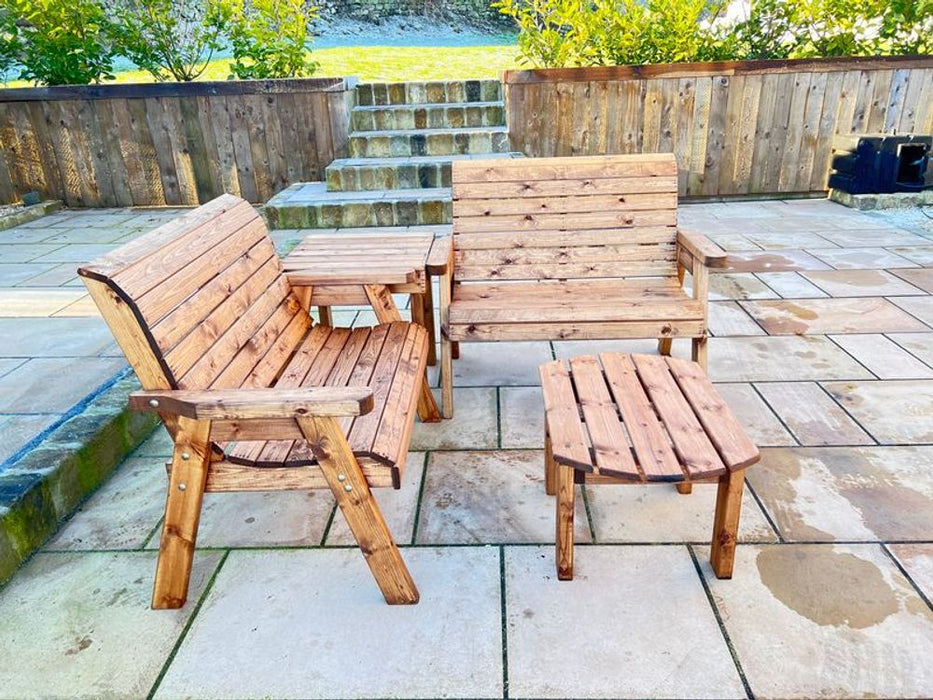 Premium Burghley Outdoor Furniture Set - Classic English Design, 10 Year Rot Free Guarantee, FSC-Sourced Materials