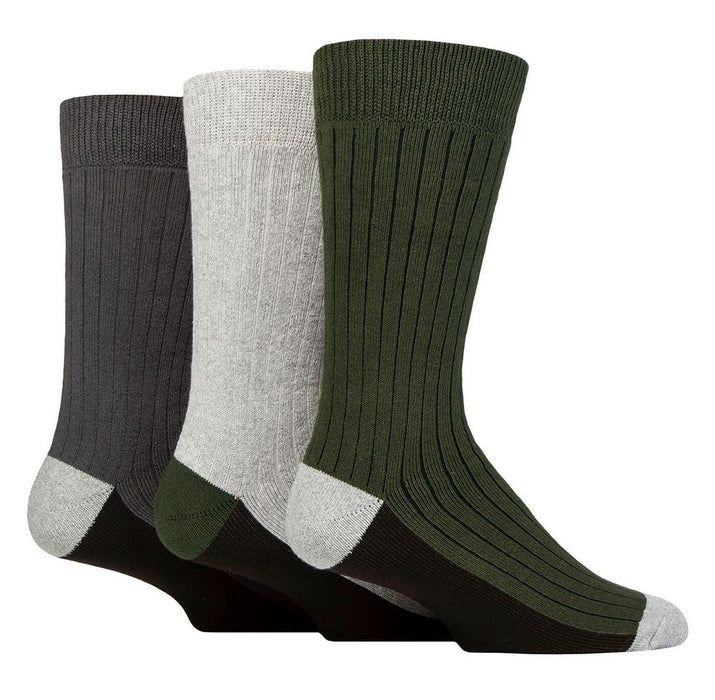 Wildfeet - 3 Pack Men’s Recycled Cotton Boot Socks