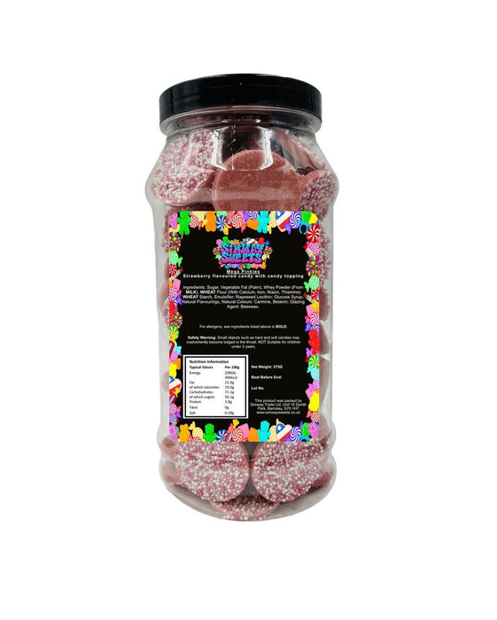 Mega Pink Chocolate Jazzles Snowies Jazzies - Retro Sweets Gift Jar