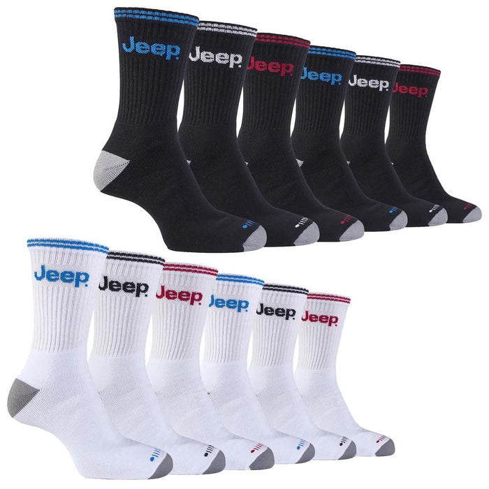 JEEP - Men’s 6 Pair Multi Pack Classic Sport Socks