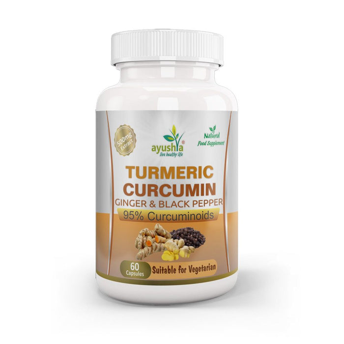 Organic Turmeric Capsule with Ginger & Black Pepper - High Quality